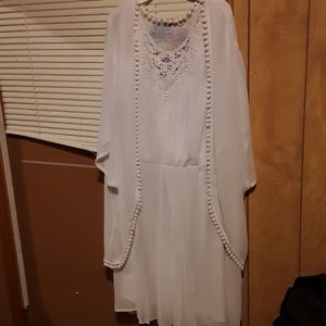 Dress with a cover up